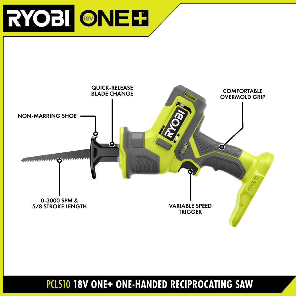 18V ONE+ One-Handed Reciprocating Saw Kit
