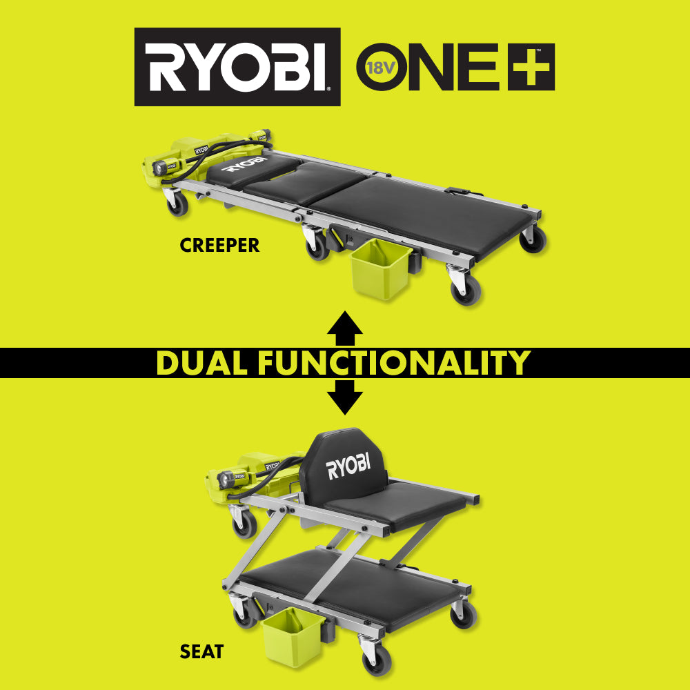 18V ONE+ Dual Function Lighted Creeper/Seat – RYOBI Tools Canada