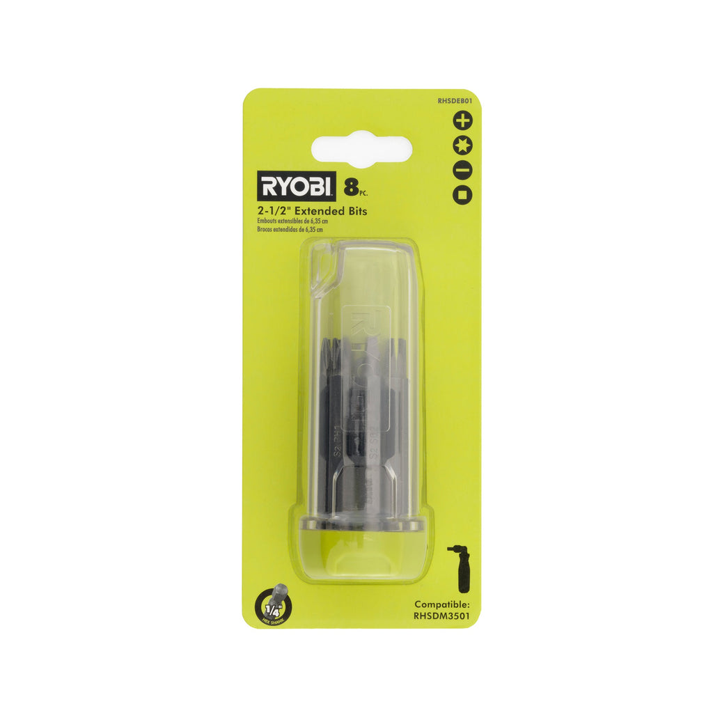 8 PC. 2-1/2" EXTENDED BITS