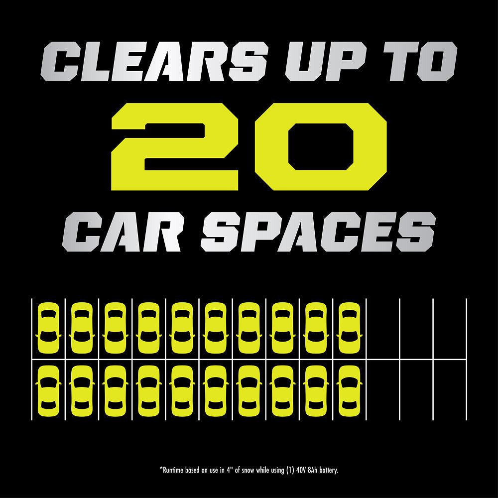 40V HP Brushless 18” Single-Stage Auger-Propelled Snow Blower