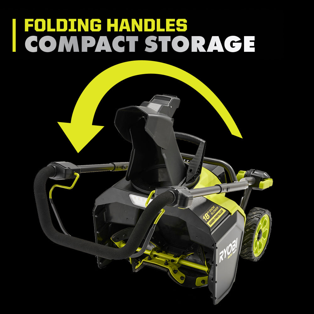 40V HP Brushless 18” Single-Stage Auger-Propelled Snow Blower