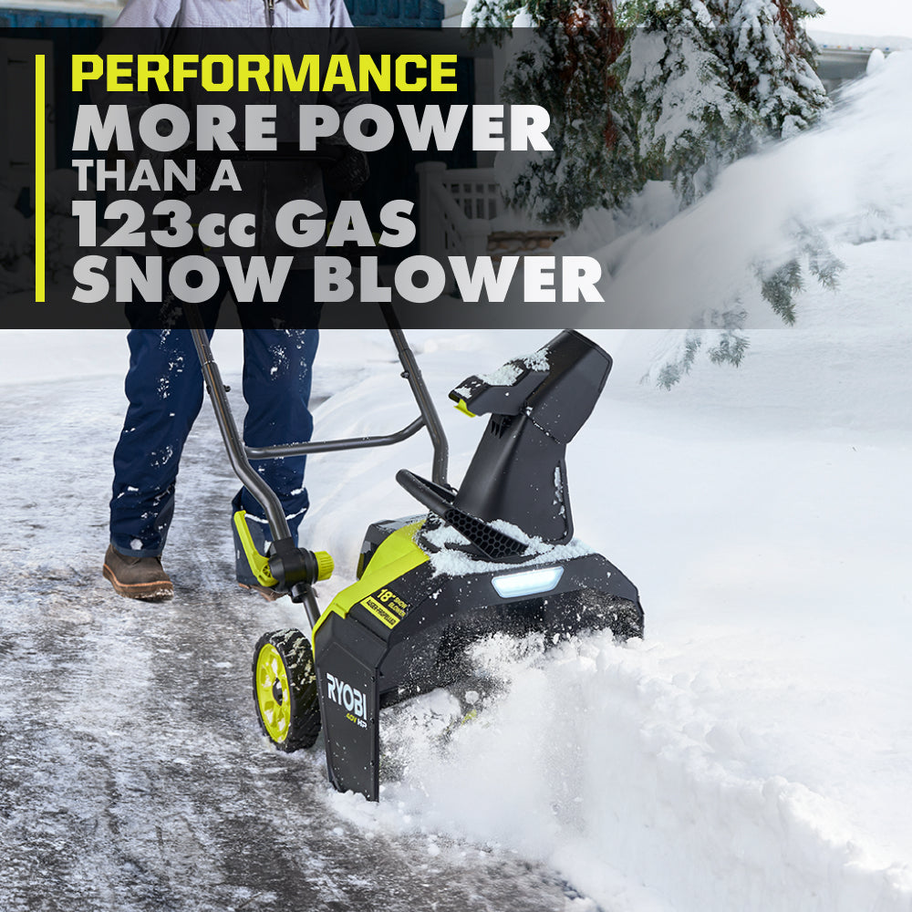 40V HP Brushless 18” Single-Stage Auger-Propelled Snow Blower Kit