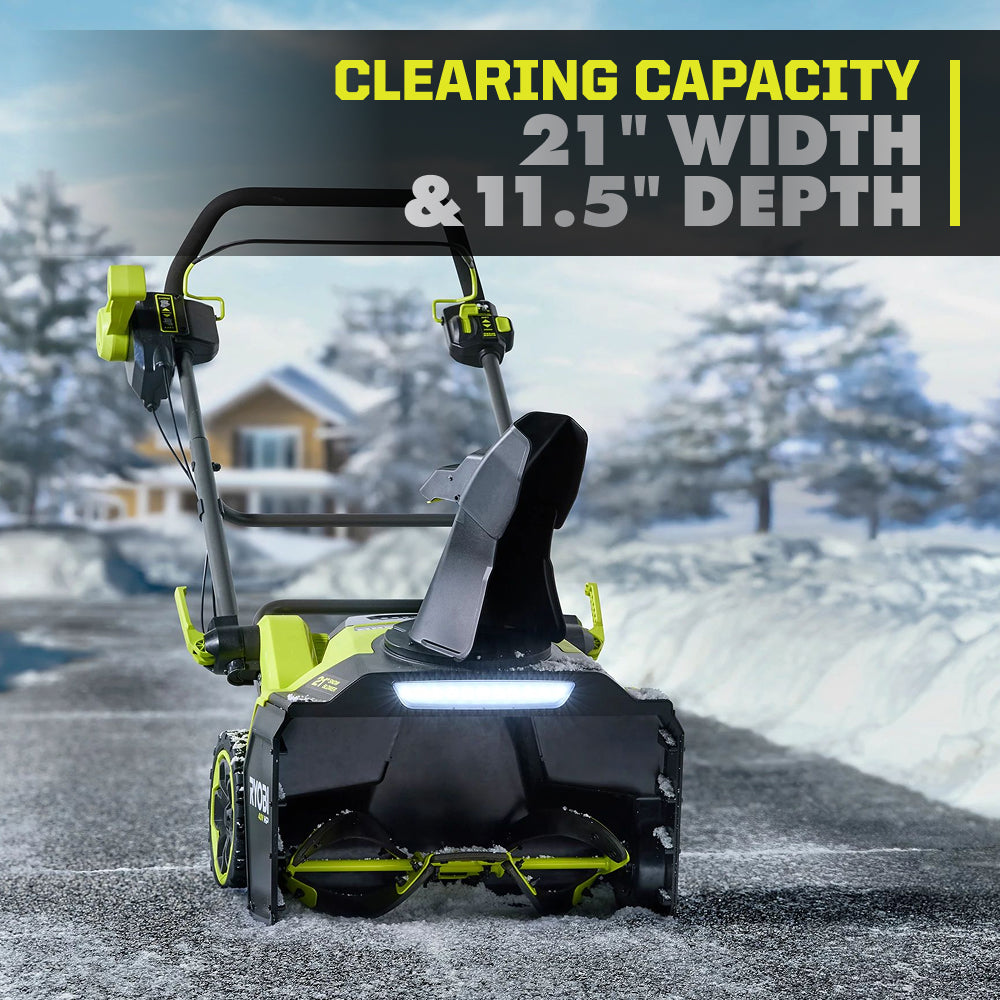 40V HP Brushless 21” Single-Stage Auger-Propelled Snow Blower