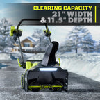 40V HP Brushless 21” Single-Stage Auger-Propelled Snow Blower Kit