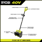 40V 12" Snow Shovel Kit
