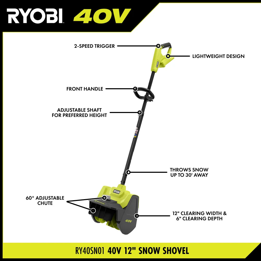 40V 12" Snow Shovel