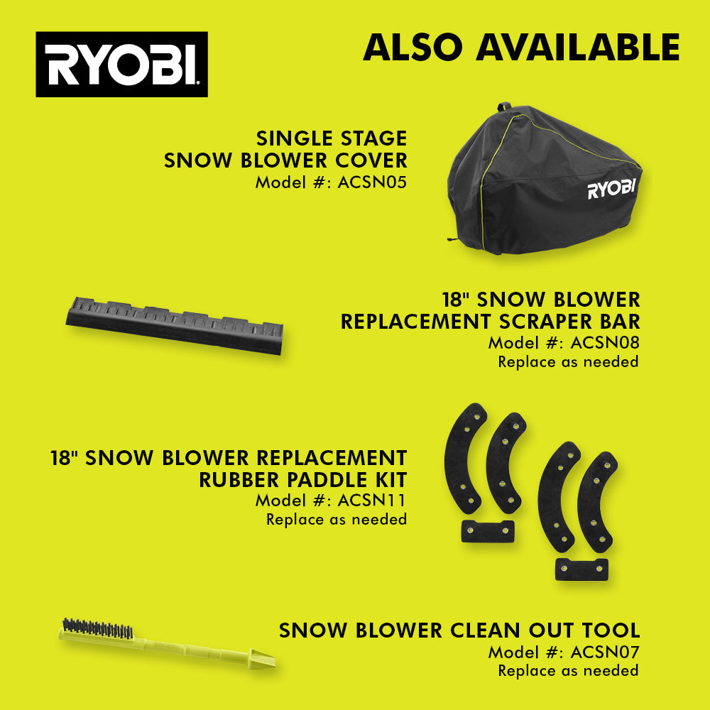 18V ONE+ HP Brushless 18" Single-Stage Snow Blower Kit