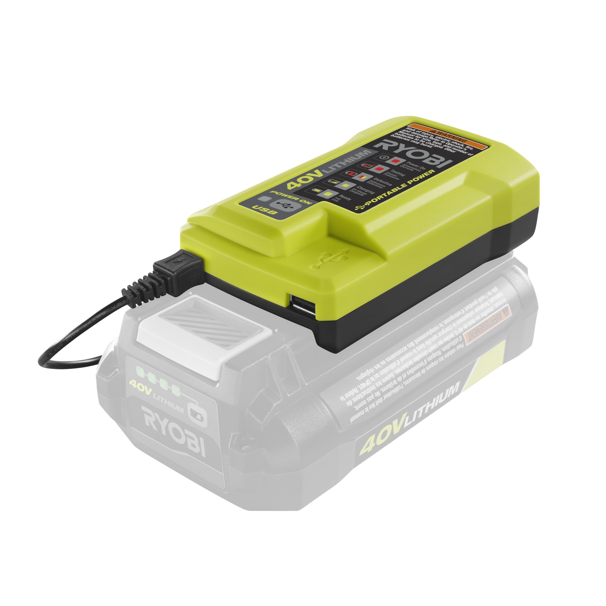 40V CHARGER WITH USB PORT Image 2