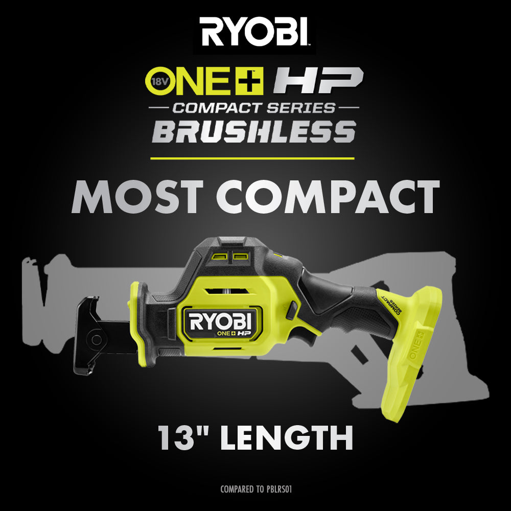 18V ONE+ HP COMPACT BRUSHLESS ONE-HANDED RECIPROCATING SAW – RYOBI