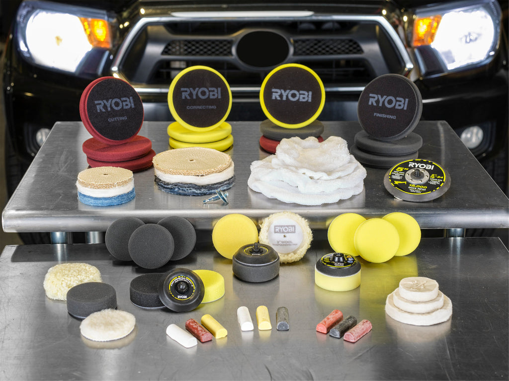 3 PC. 5" FOAM DUAL ACTION POLISHER CUTTING PAD SET Image 3