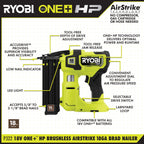 18V ONE+ HP BRUSHLESS AIRSTRIKE 18GA BRAD NAILER KIT Image 2