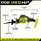 18V ONE+ HP COMPACT BRUSHLESS ONE-HANDED RECIPROCATING SAW KIT Image 3