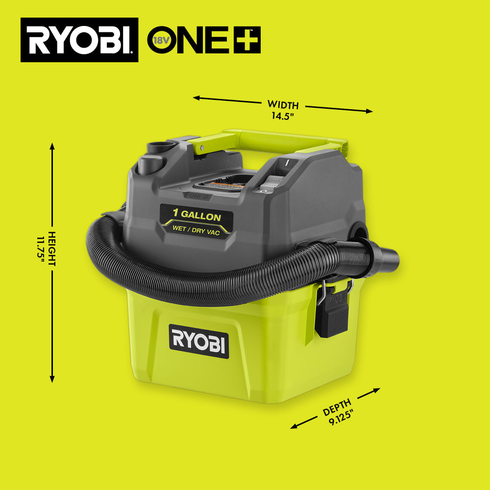 18V ONE+ 1 GALLON WET/DRY VACUUM – RYOBI Tools Canada
