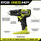 18V ONE+ HP COMPACT BRUSHLESS 1/2" HAMMER DRILL KIT Image 3