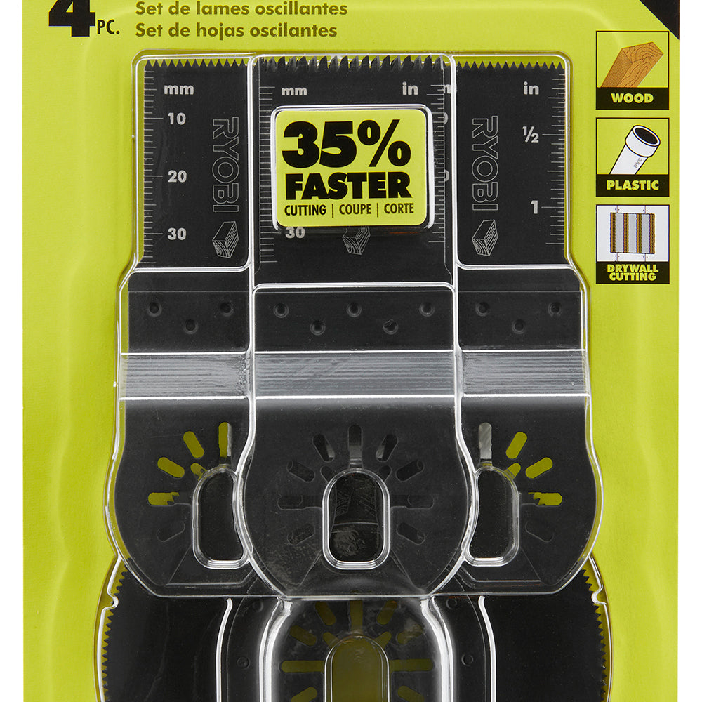 4 PC. WOOD OSCILLATING MULTI-TOOL BLADE SET