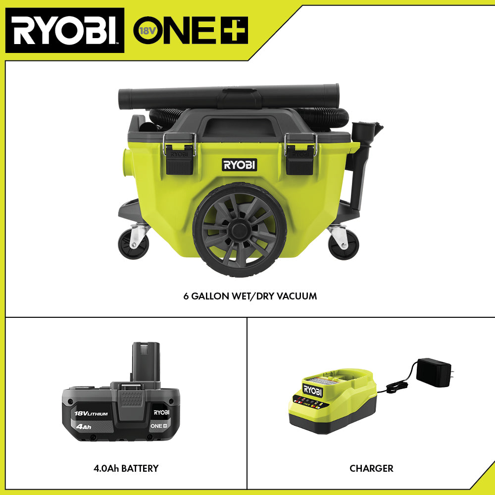 18V ONE+ 6 GALLON WET/DRY VACUUM KIT – RYOBI Tools Canada