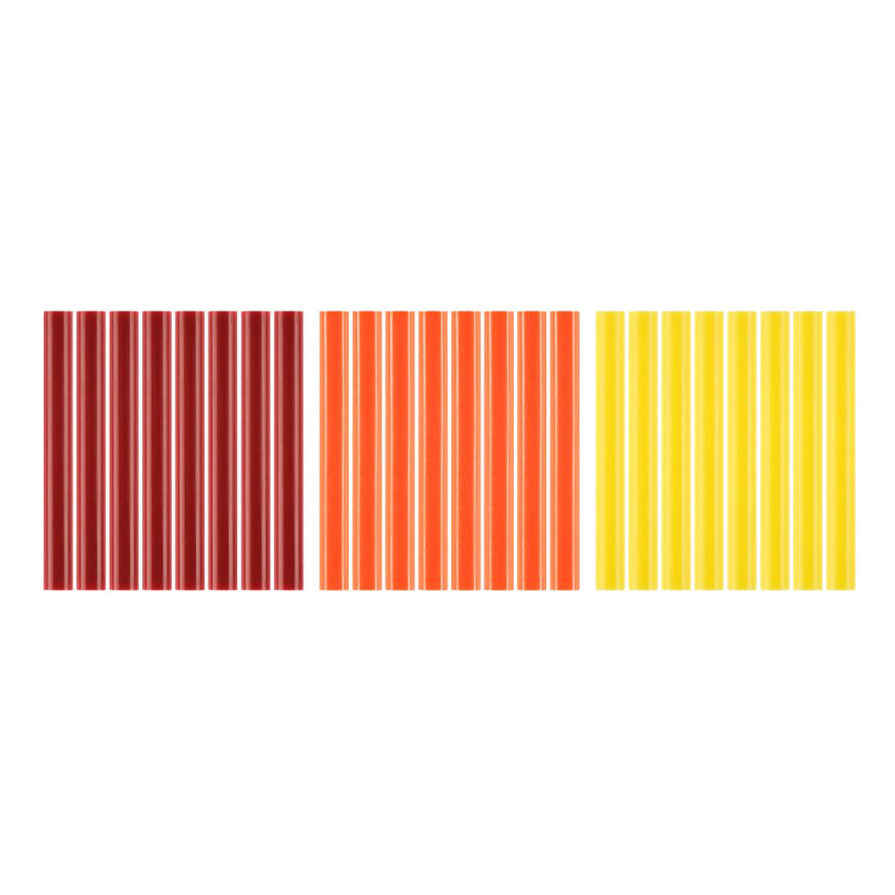 24 bâtons de colle couleur chaude, format standard