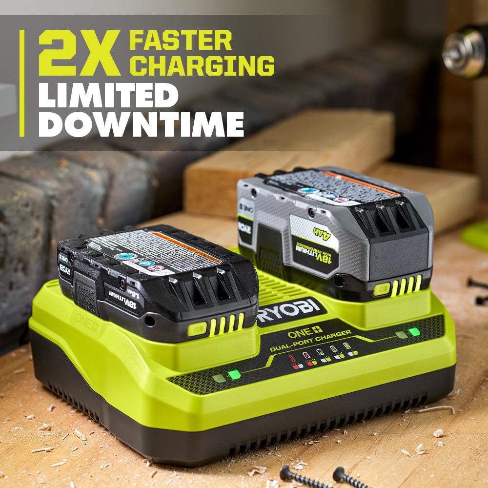 18V ONE+ DUAL-PORT SIMULTANEOUS CHARGER – RYOBI Tools Canada
