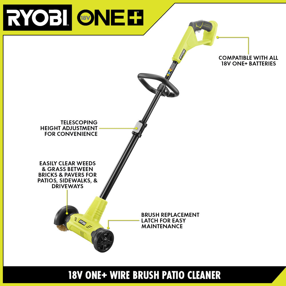 18V ONE+ OUTDOOR PATIO CLEANER - WIRE BRUSH – RYOBI Tools Canada