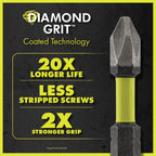 3 PC. 3-1/2" Diamond Grit Impact Drive Bits Image 2