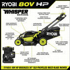 80V HP BRUSHLESS 30" SELF-PROPELLED MULTI-BLADE MOWER KIT Image 4