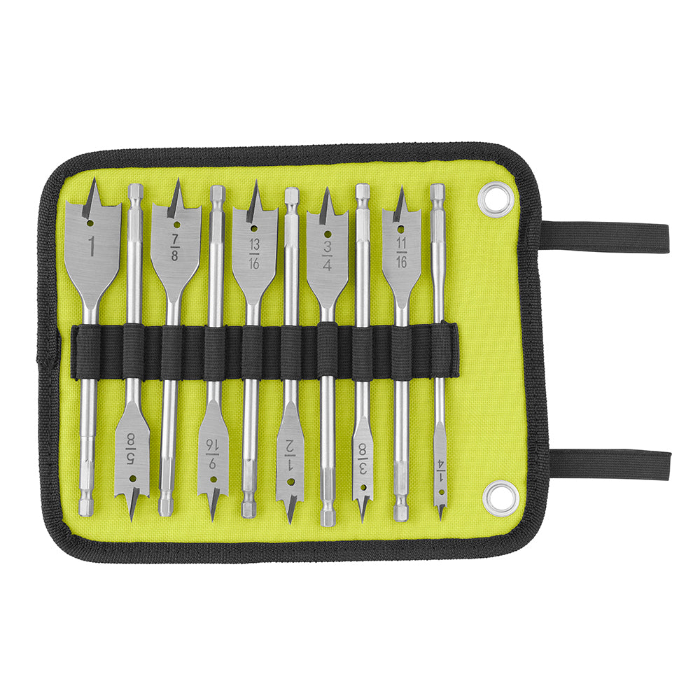 10 PC. WOOD SPADE BIT SET