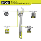 10" Adjustable Wrench Image 2