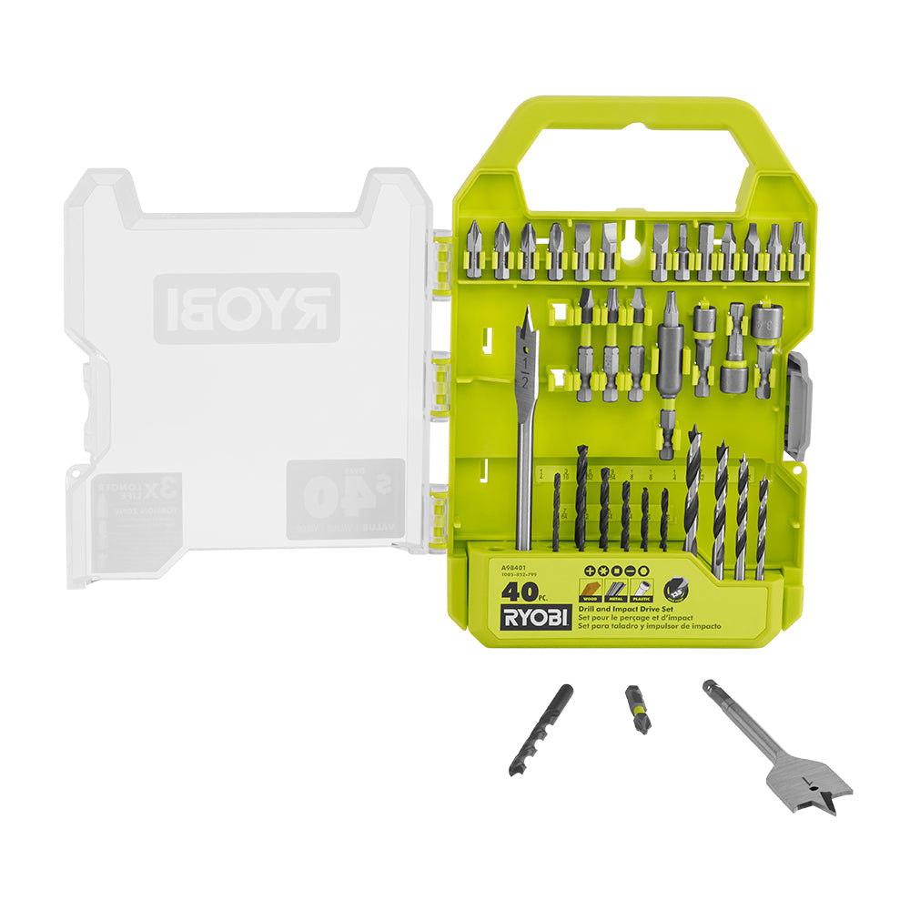 40 PC. DRILL AND IMPACT DRIVE SET – RYOBI Tools Canada