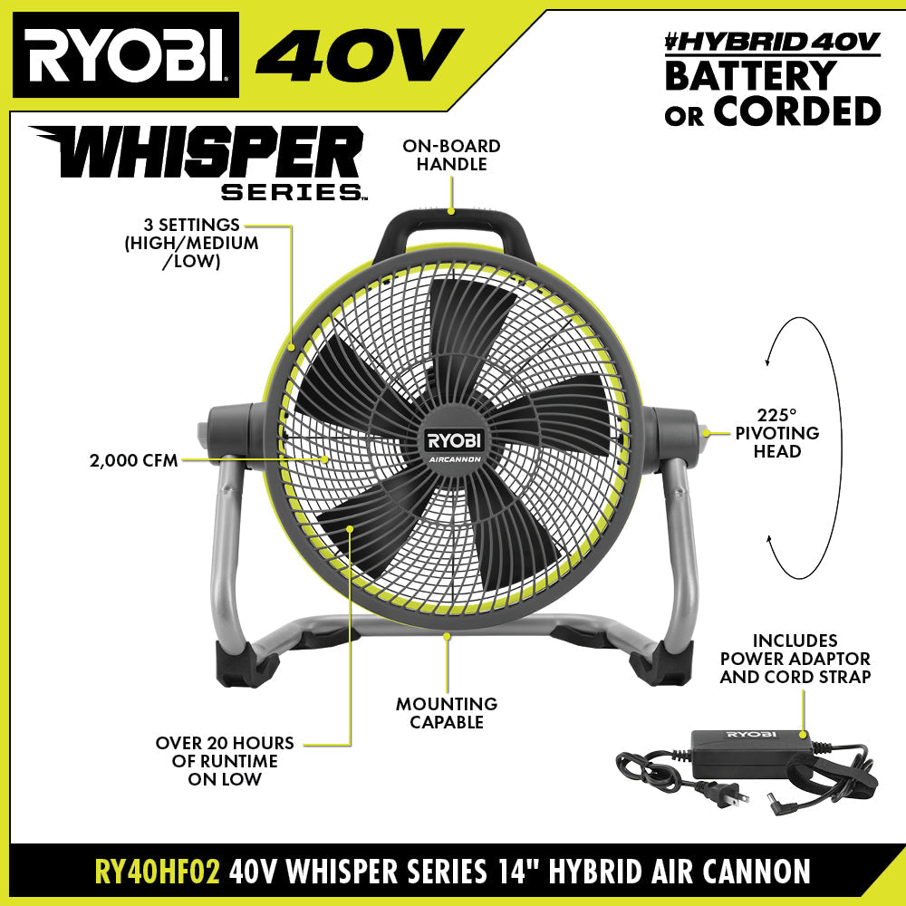 40V 14" HYBRID AIR CANNON Image 3