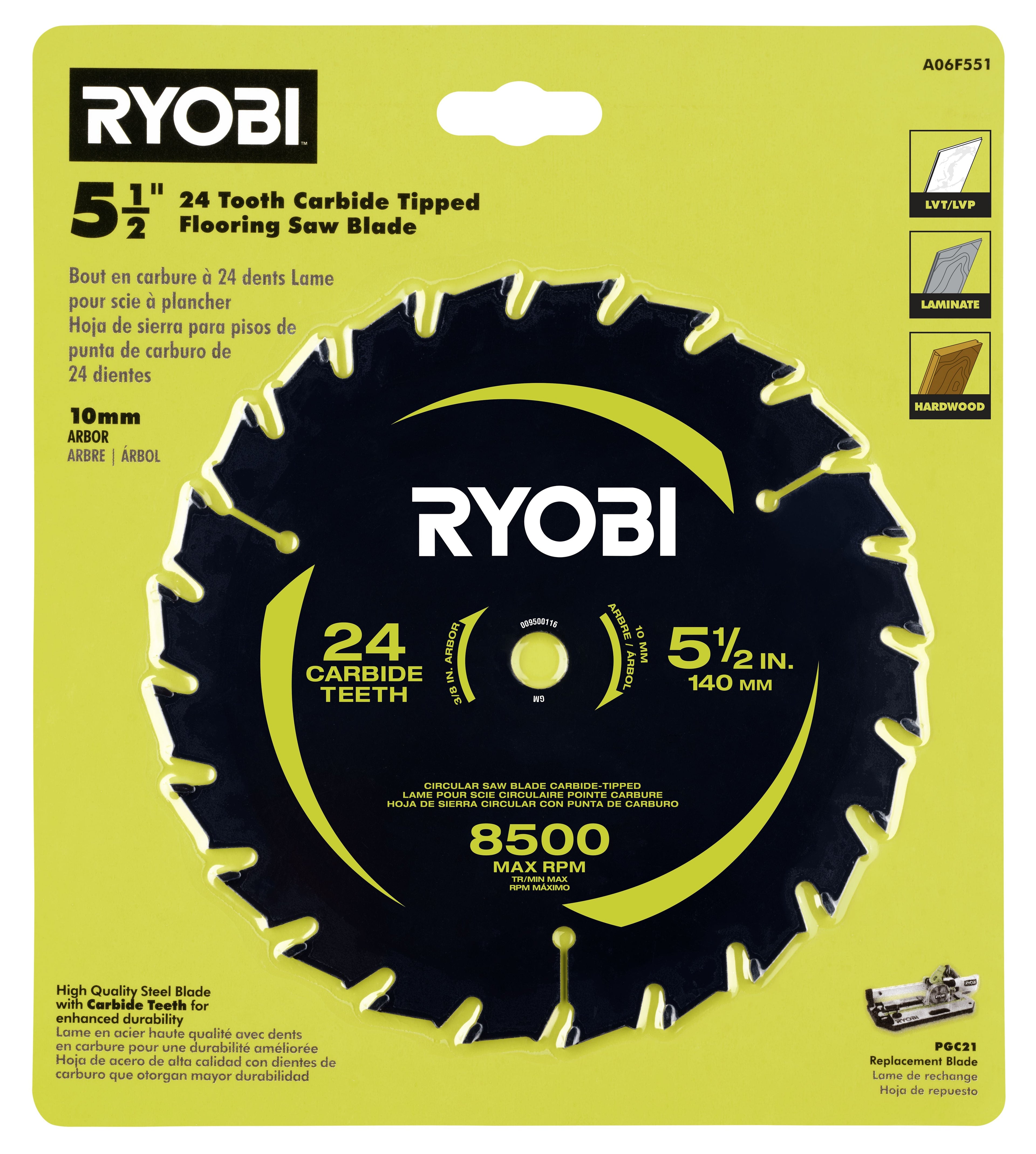 5-1/2" 24 TOOTH CARBIDE TIPPED FLOORING SAW BLADE Image 3