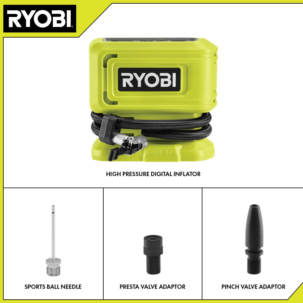 18V ONE+ HIGH PRESSURE DIGITAL INFLATOR – RYOBI Tools Canada
