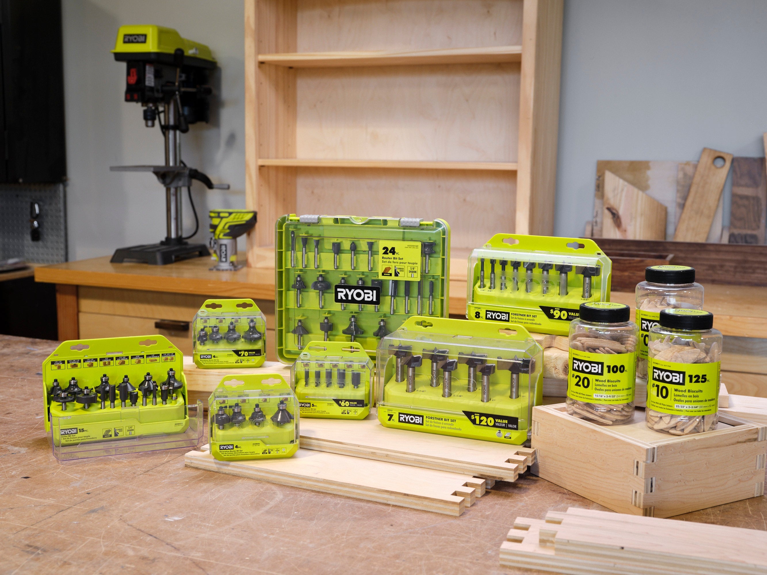 Robby  セット 15 PC. Router Bit Set – RYOBI Tools Canada