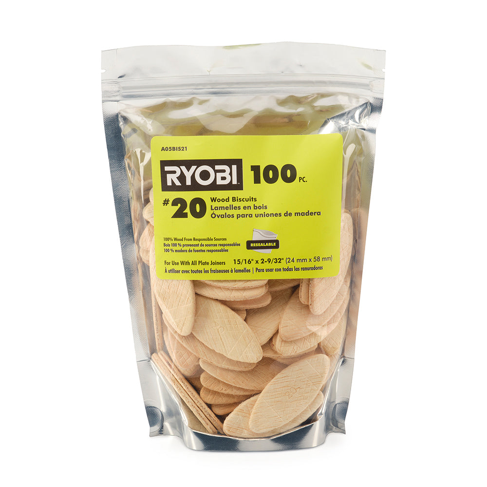 100 PC. #20 WOOD BISCUITS