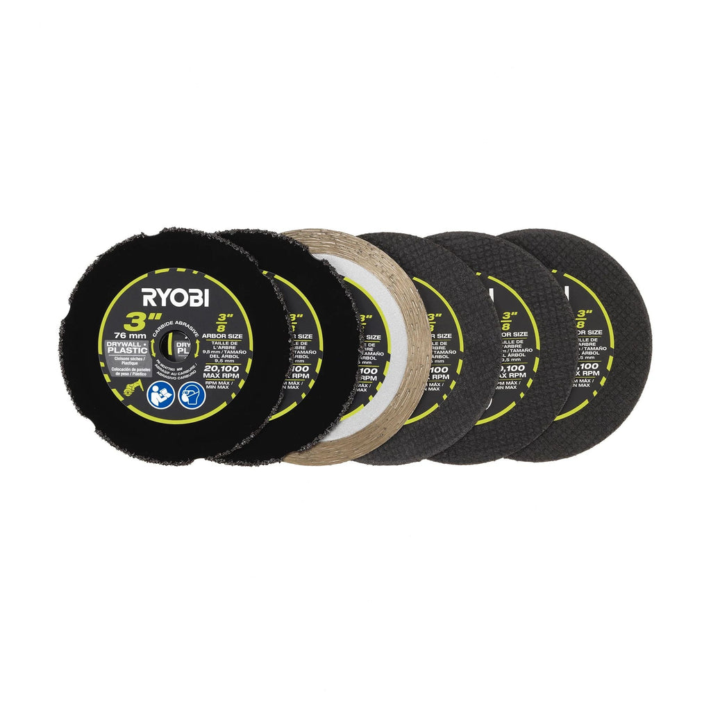 RYOBI 6 PC. 3 in. Cut-Off Wheel Set Image 3