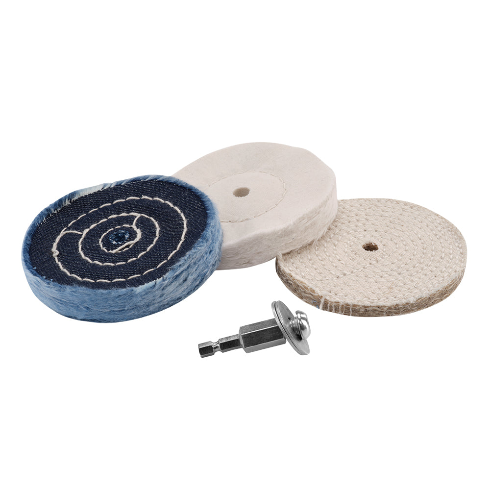 4 PC. 4" Buffing and Polishing Wheel Set image