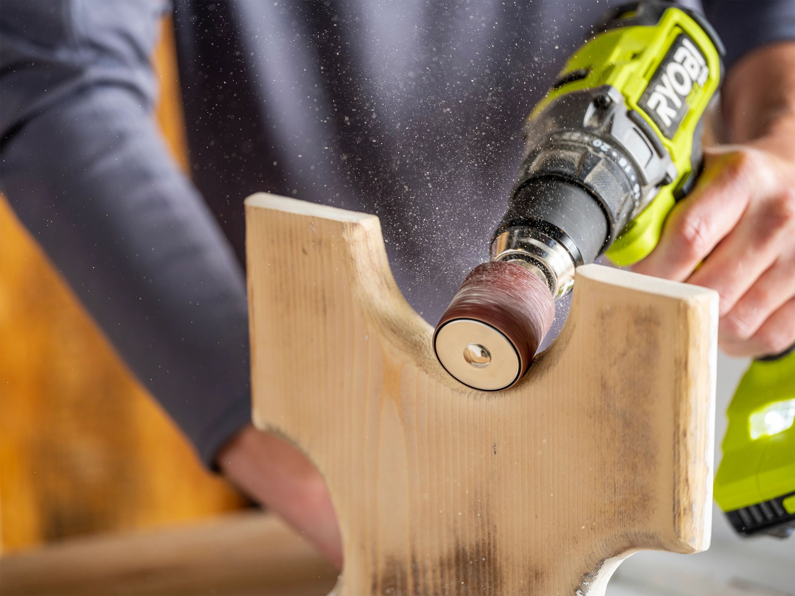 8 PC. 1-1/2" Drum Sander Drill Attachment Set Image 6