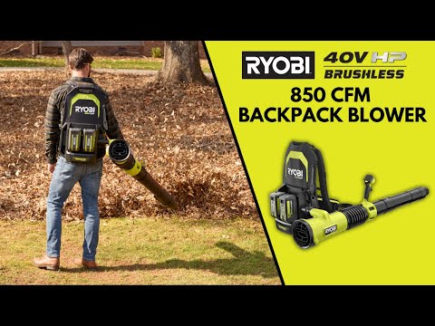 40V HP Brushless 850 CFM WHISPER SERIES Backpack Blower Kit