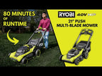 40V HP BRUSHLESS 21" PUSH MULTI-BLADE MOWER KIT