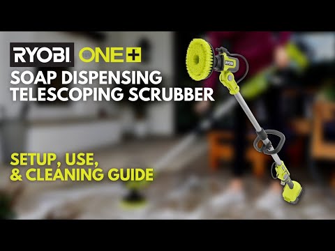 18V ONE+ SOAP DISPENSING TELESCOPING SCRUBBER video