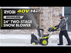 40V HP Brushless Whisper Series 24” Two-Stage Snow Blower Kit video