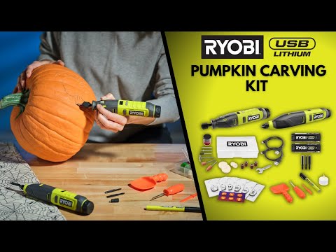 USB LITHIUM 2-TOOL COMBO KIT WITH PUMPKIN CARVING TOOLS video