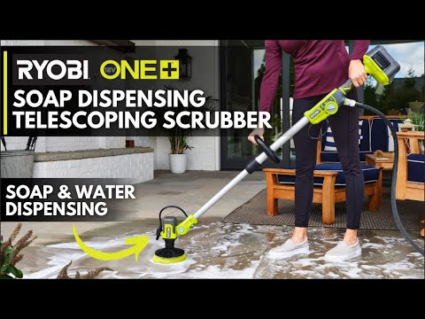 18V ONE+ SOAP DISPENSING TELESCOPING SCRUBBER video