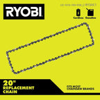 20" 0.050-Gauge Replacement Full Compliment Chainsaw Chain, 70 Links
